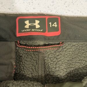 Under Armour Black Fleece Pants with Red Accents